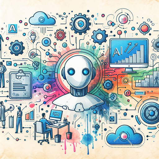 A conceptual illustration of AI driving innovation in SaaS product development