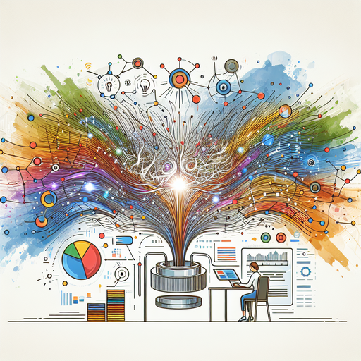 An illustration of a machine learning model being trained on customer data to generate predictive insights at a SaaS company