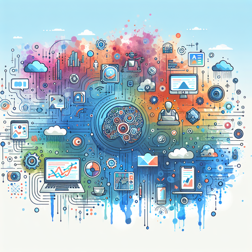 Illustrate the seamless integration of AI technology and business strategy in a dynamic SaaS environment.