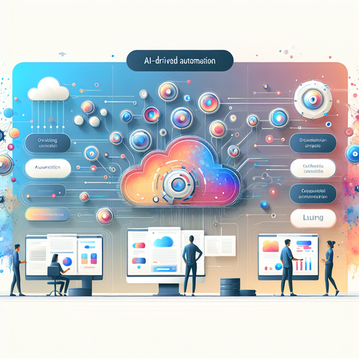 Picture a series of automated processes in a sleek, modern interface, showcasing the efficiency of AI-driven automation in SaaS startups.