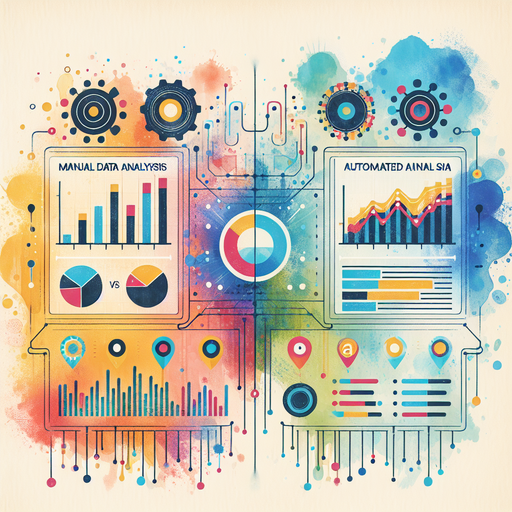 A chart comparing the efficiency of manual data analysis versus automated AI analysis