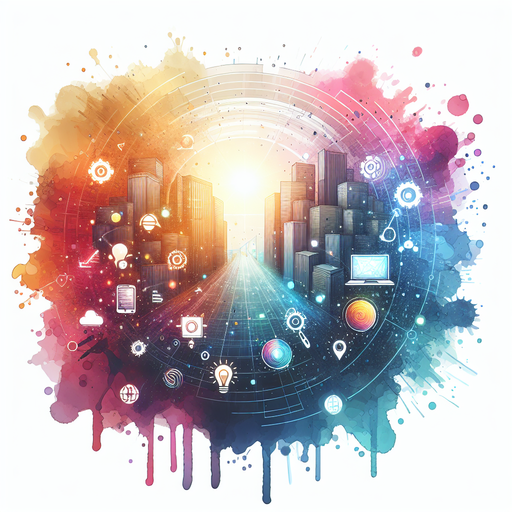 Visualize the convergence of business goals and technological advancements in AI-powered SaaS startups.