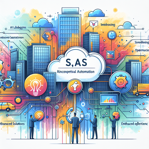 Illustrate the automation process in a SaaS startup using AI algorithms to streamline operations and enhance efficiency.