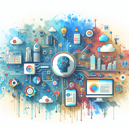 Visualize a seamless integration of AI technology into the enterprise architecture of a SaaS startup.