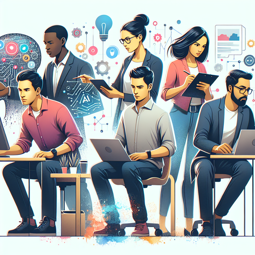 Picture a dynamic team of experts strategizing the implementation of AI-driven solutions for a SaaS startup.