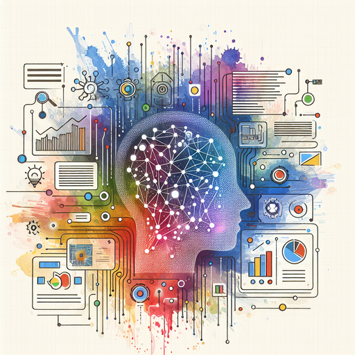 An illustration of data being retrieved and generated by AI algorithms for business insights.