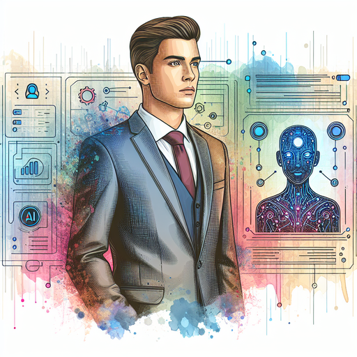 A person looking at a futuristic user interface with AI enhancements