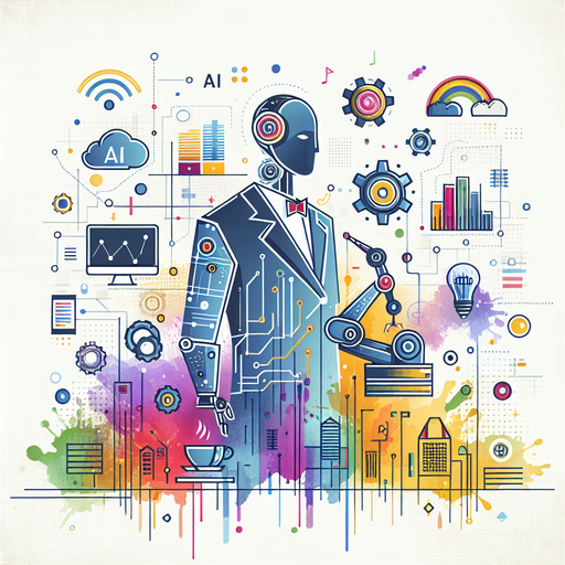 Capture the essence of automation in AI and SaaS integration, depicting robotic process automation and AI-driven supply chain optimization.